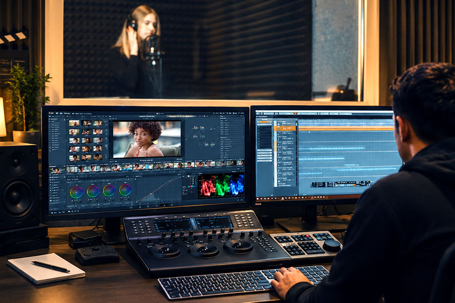 Audio and video production studio